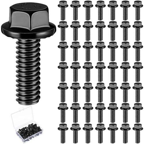 Image of Zonon 100 Pcs 1 /4-20 x 3 /4 Inch Flanged Stainless Steel Bolts, Silvery