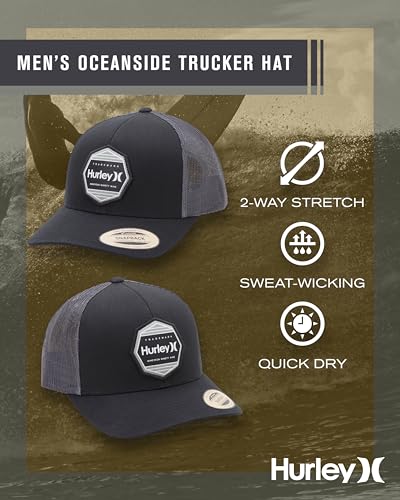 Image of Hurley Mens Hat Beach Break Trucker Water Resistant Baseball Cap
