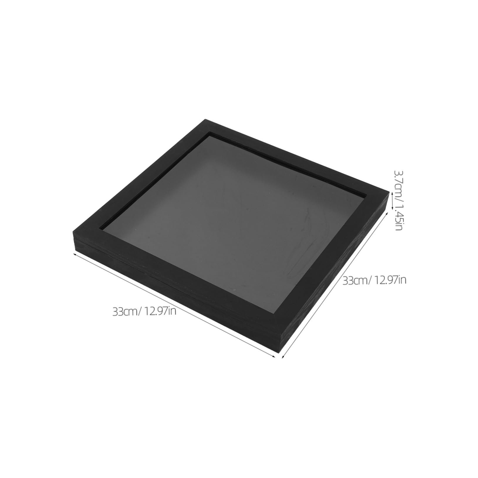 Mipcase Marco de Camiseta de Fútbol de Madera Negro 13x13 Pulgadas