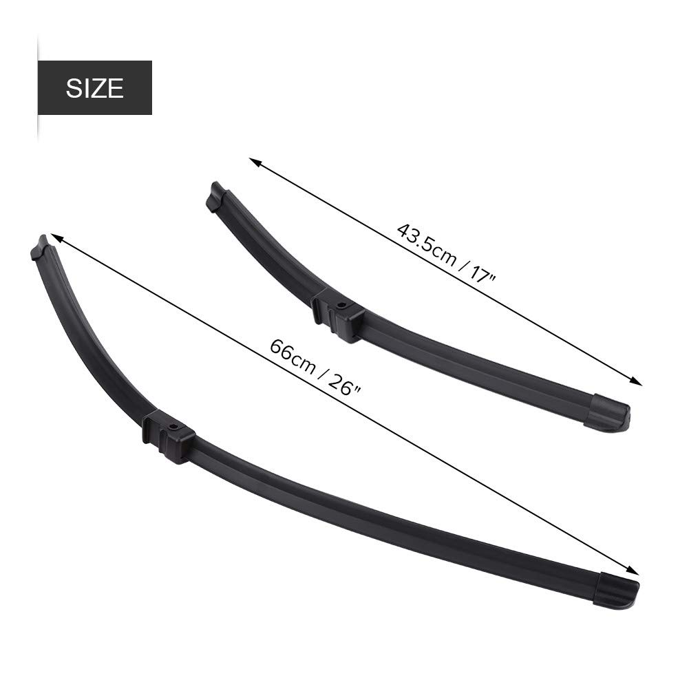 Walmeck Spazzole Tergicristallo Parabrezza Anteriore Set Premium Pulizia Silenziosa MK2