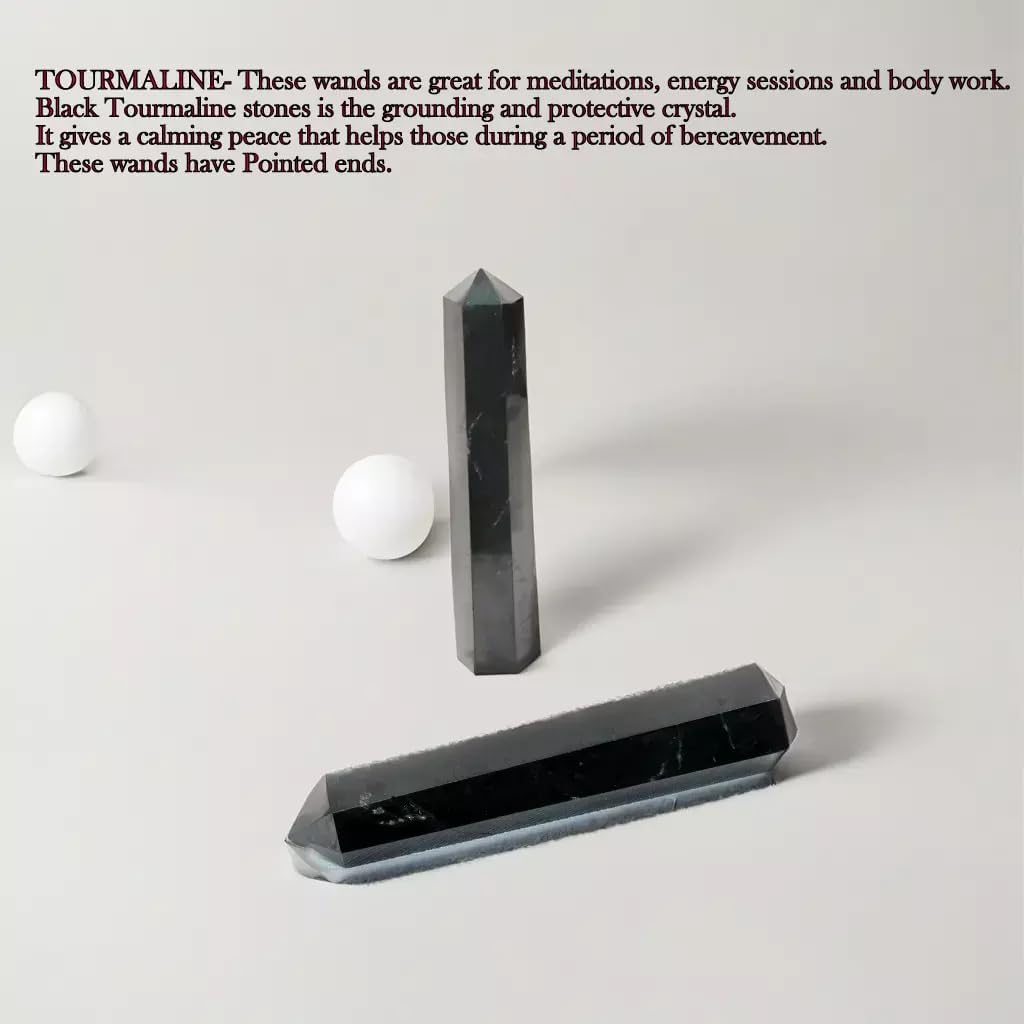 Amazon.com: Jet Black Tourmaline Obelisk Healing Crystal Tower