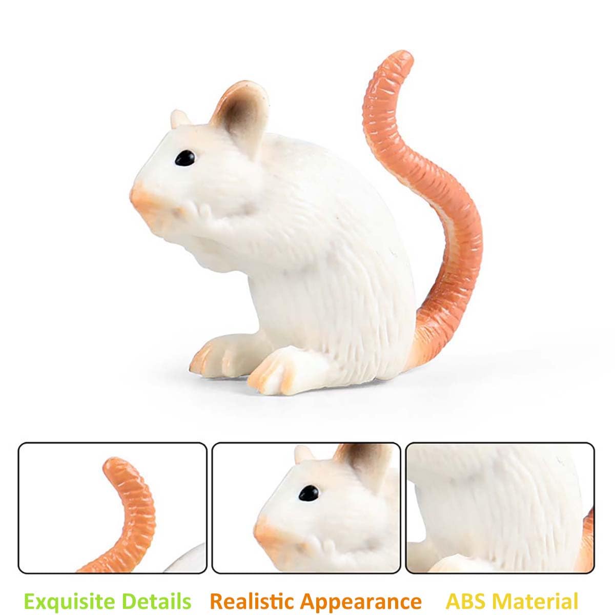 Figuras De Cabra Blanca De Plástico – Set De 4 Piezas Para Juegos Educativos Y Decoración De Tartas
