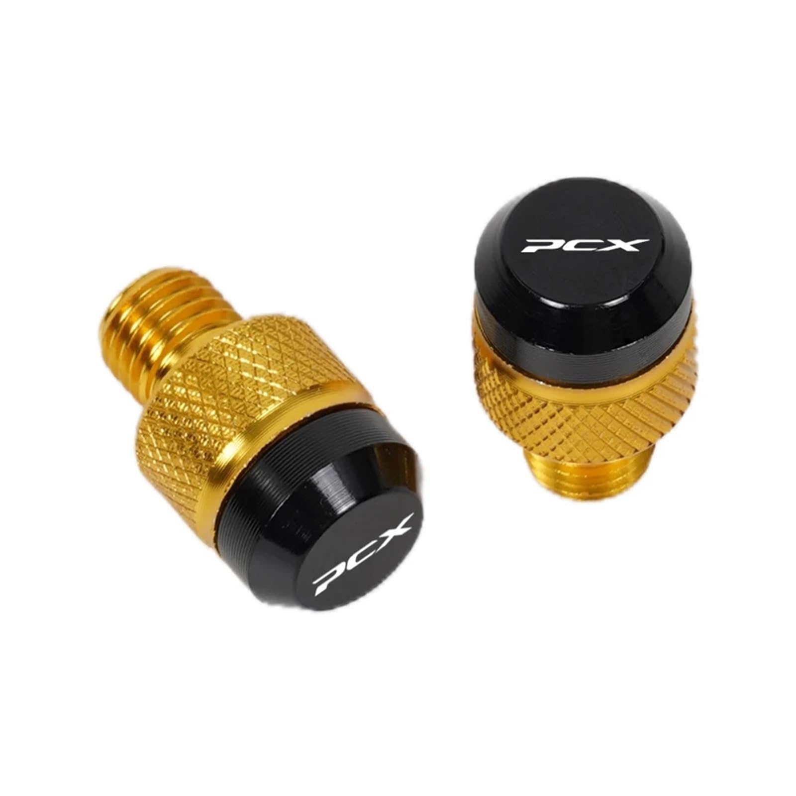 Aluminum Mirror Delete Blanking Plugs For PCX125 PCX150 PCX160 Accessories Motorcycle CNC Mirror Hole Plugs Screws Bolts Cover Caps(YELLOW)