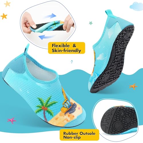 Toddler & Kids Water Shoes, Non-Slip Aqua Shoes for Boys & Girls, Lightweight Quick-Dry Sport Shoes for Beach & Swim3