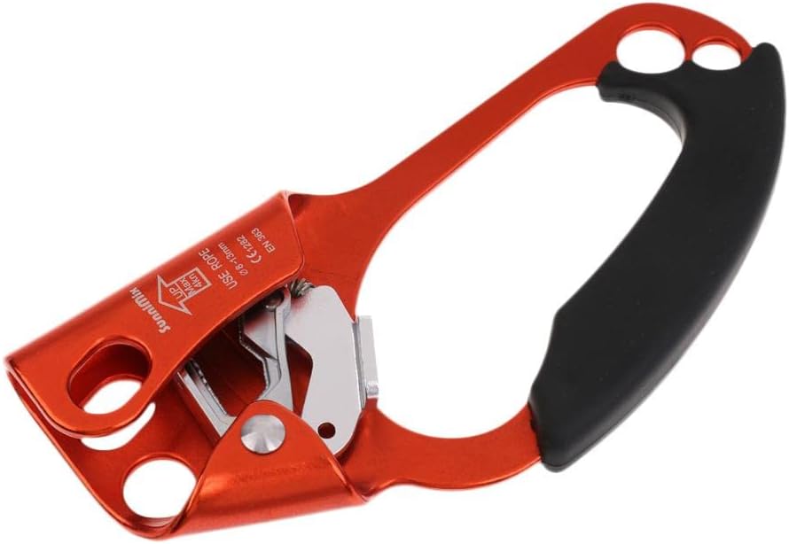pistro Hand Ascender Rock Climbing Tree Arborist Rappelling Gear Clamp for 8~13MM Rope - Orange