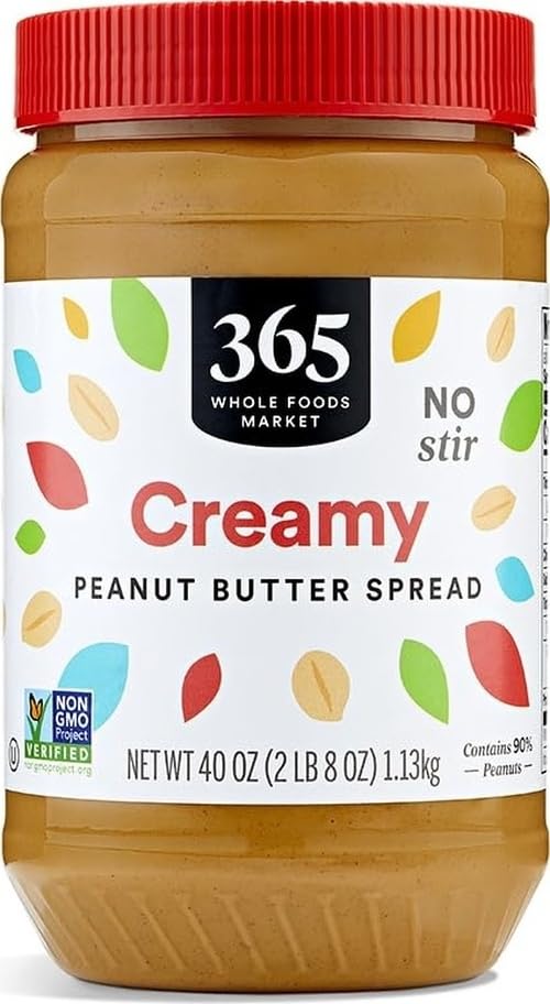 Image of 365 by Whole Foods Market, Creamy Peanut Butter Spread, No Stir, 40 Ounce