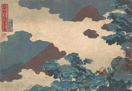 Vue du mont Asama Kuniyoshi Peinture Murale Toile pour Grand Salon Zen
