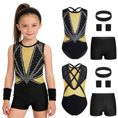 Ensemble danse fille short et haut extensible de gym