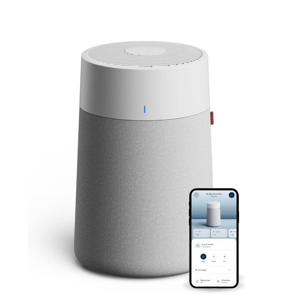 Air Purifier for Rooms up to 43 m² | Blue Pure 511i Max– Smart, Quiet, HEPASilent Technology, Ideal for Home, Bedroom, Children's room, Against Dust, Allergens, Smoke, Mold & Pet hair