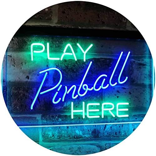 ADVPRO Pinball Room Play Here Display Game Man Cave Décor Dual Color LED Neon Sign Blue & Red 24