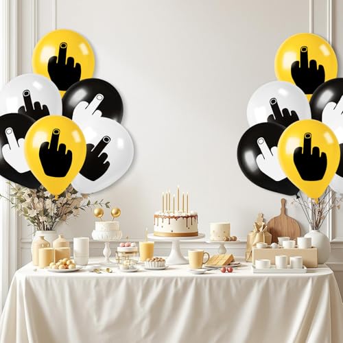 BestoFun 21 PCS Middle Finger Funny Balloons – Hilarious Birthday Decorations for Men, Party Balloons for Gag Gifts, Humor Decor for Male Celebrations by BestoFun - Used condition - Image 3