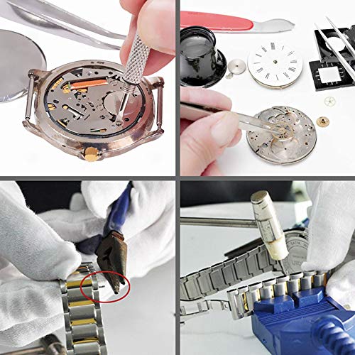 Sluffs 19pcs Ferramentas De Reparo De Relógios Kit De Relojoeiro Para Troca De Correias E Caixa De A