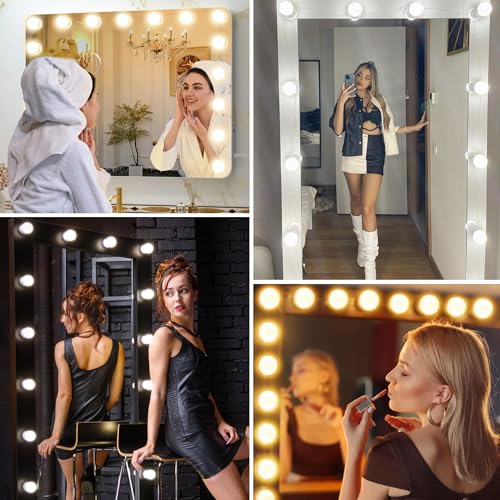 daphomeu Mirror Lights 14 Bulbs, Hollywood Mirror Light Kit, Vanity Lights Perfectly Hidden Cables, 3 Colors and 10 Intensities, USB Make up Lamp for Dressing Table, Bathroom, Bedroom - Cosy Home Interiors daphomeu Mirror Lights 14 Bulbs, Hollywood Mirror Light Kit, Vanity Lights Perfectly Hidden Cables, 3 Colors and 10 Intensities, USB Make up Lamp for Dressing Table, Bathroom, Bedroom - Image 6
