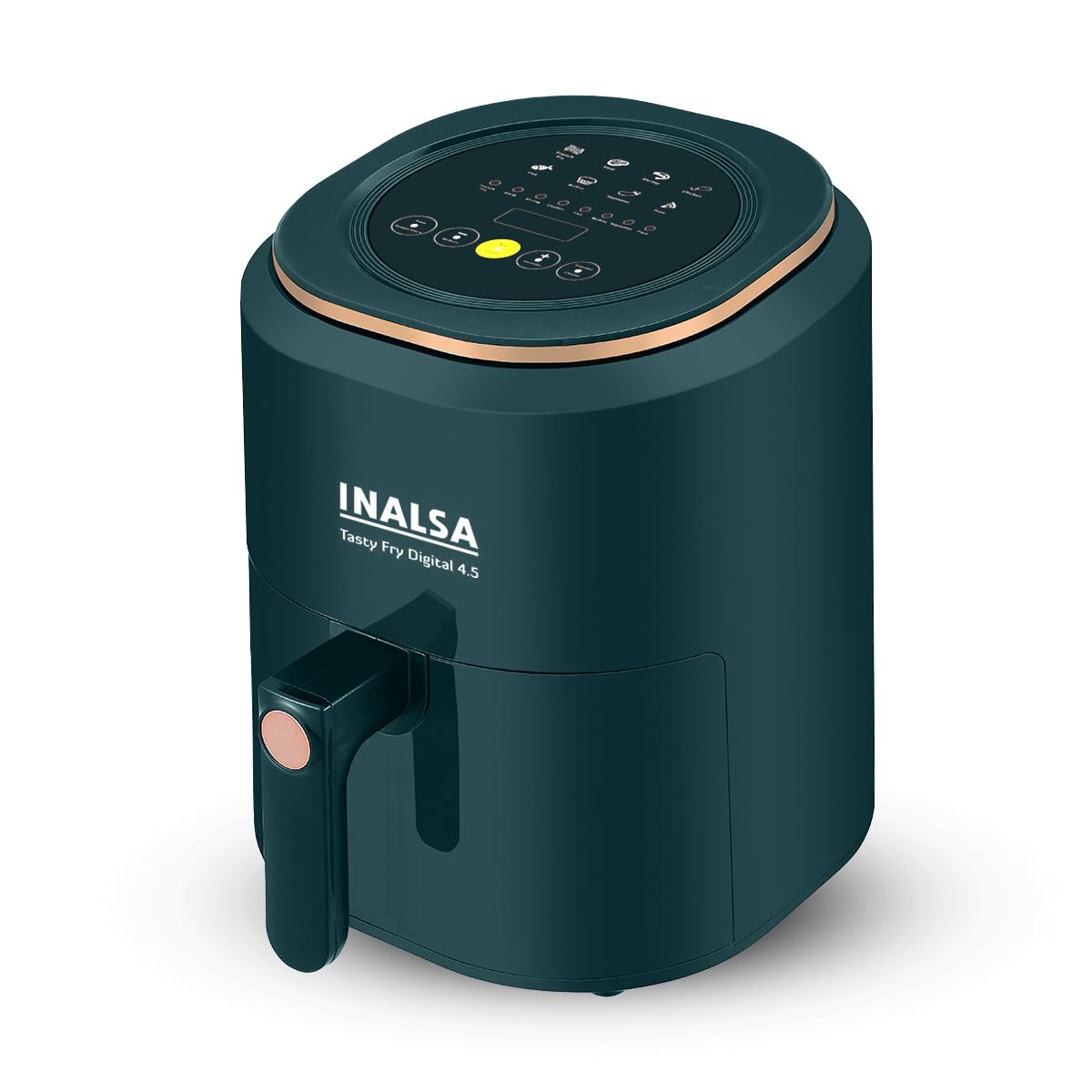 INALSA Air Fryer 4.5 ltr|1500 W with Air Crisp Technology|Temperature & Timer Control|8 Preset Menu & Digital Display|Air fry, Bake,Roast,Grill|Airfryer Recipe book(Tasty Fry Digital 4.5)-image-5