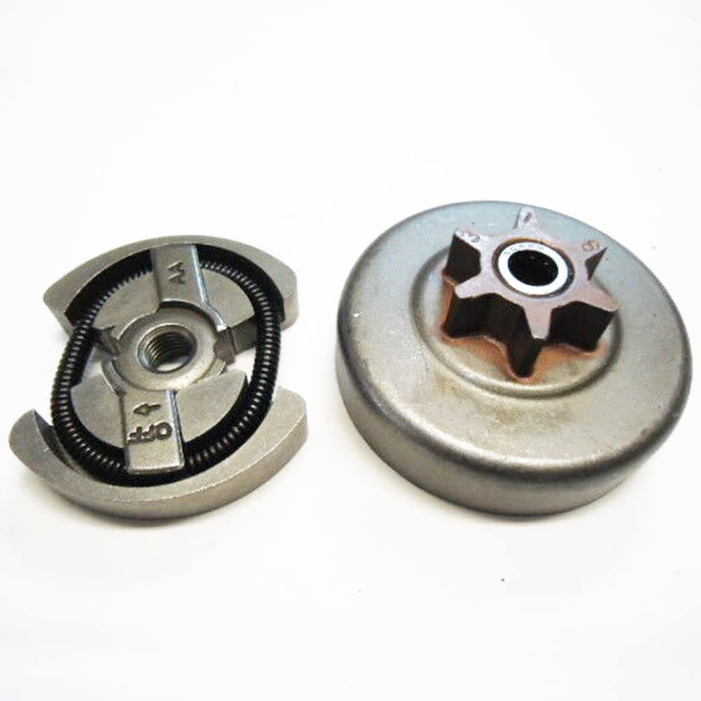 1 * Embrague + 1 * Tambor de Embrague for po-ul-an P3314 P3516 P3816 P3818 piñón de Motosierra 530057905 Embrague 53005790 Accesorios para Herramientas eléctricas de jardín