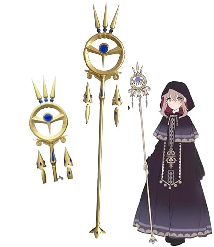 サイレント・ウィッチ 沈黙の魔女の隠しごと コスプレ道具 武器 法杖 杖 モニカ長柄武器 コスプレ小物 高完成度 分解可能 3Dプリント製 萌えグッズ コスプレ用 ステージ服 漫遊展 イベント ハロウィン クリスマス 誕生日 プレゼント (金,158cm) [並行輸入品]のサムネイル
