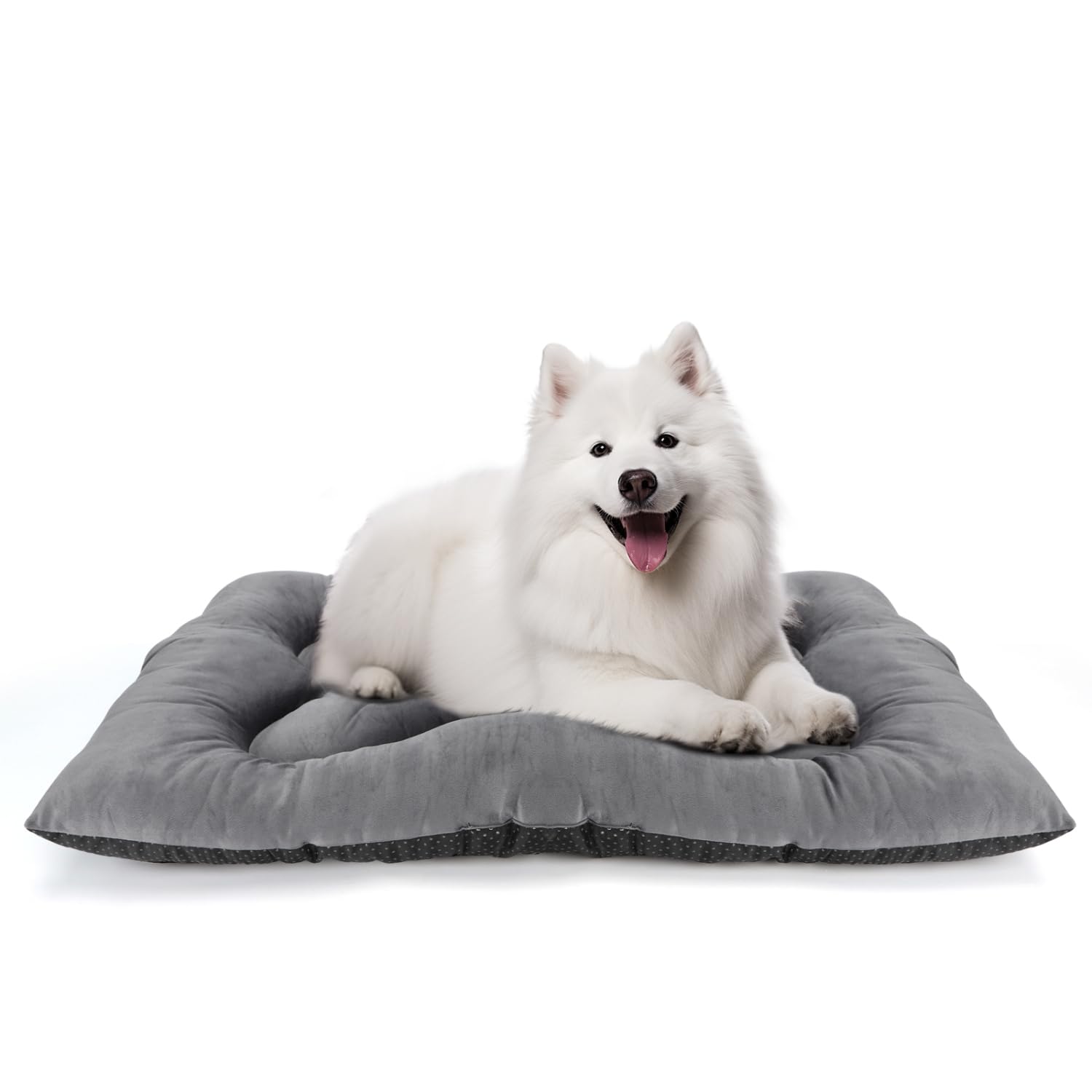 Nobleza Large Dog Bed, Dog Mat, Soft Cushion for Cats and Dogs, Large Washable Non-Slip Dog Mattress, 100 x 66 x 13 cm, Light Grey