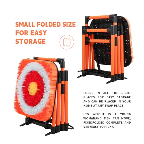 KAINOKAI 8-Piece Axe Throwing Set with Adjustable Bristle Target – Indoor & Outdoor Game, Portable & Safe Throwing Axes for Backyard, Yard & Carnival Activities (Orange) by KAINOKAI - Used condition - Image 4