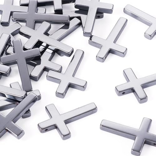 Pendentif crucifix non magnétique Beadthoven lot de 20 pour peau sensible