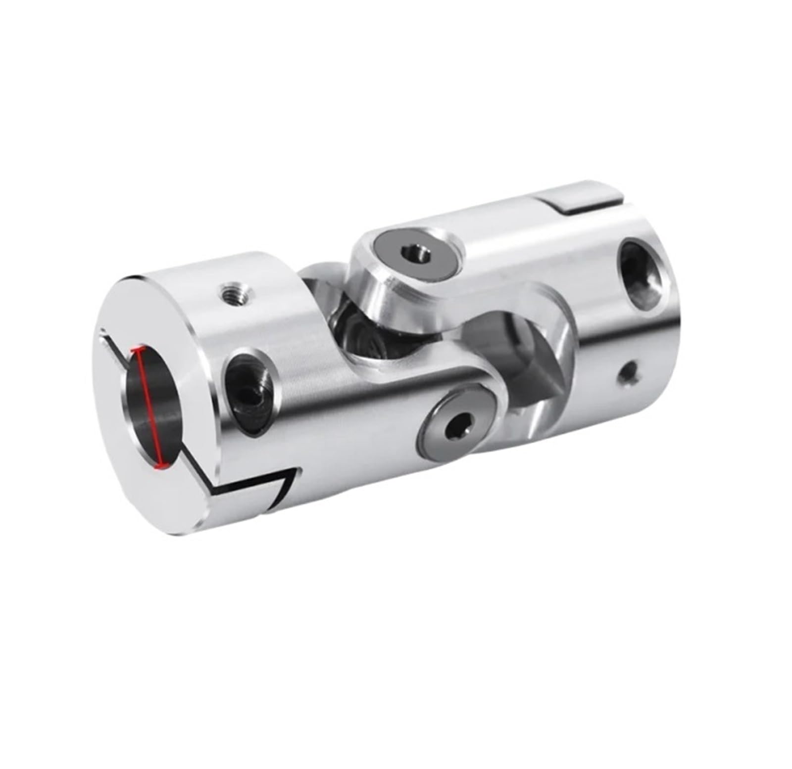 Accouplement à cardan Connecteur à Double Section de précision en aluminium, couplage universel 30x110, Transmission à Joint transversal télescopique(7x7)