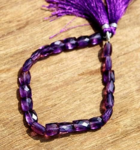 Améthyste d'Afrique LKBEADS perles rectangles facettées 7-10 mm pour création bijoux