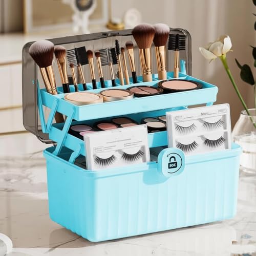 Image of ZLY 12.6 Inch Accessory Storage Box Organiser with Handle, Craft Boxes for Storing Accessory Crafts, Sewing Tools, Art Supplies,Non-metal Storage Boxes for General use
