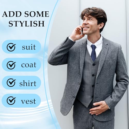 Image of Mens Ties Zipper Ties for Men, Pre Tied Mens Tie 4 Pack Adjustable Mens Neckties for Business Wedding Party