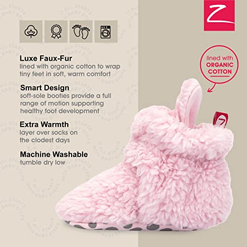 Zutano Baby Furry Fleece Booties with Grippers, Organic Cotton Lining - image 4
