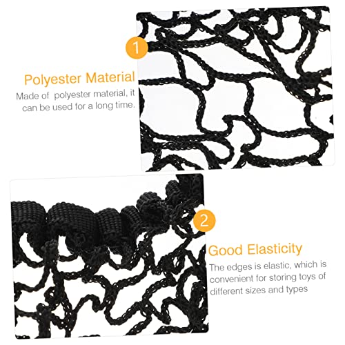 Hamac pour peluches filet de rangement suspendu grande capacité en polyester noir