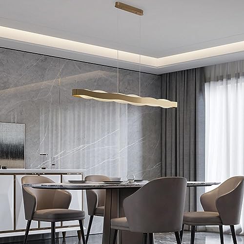 Chandelier LED moderne rectangle 100cm lustre acier inox - 7