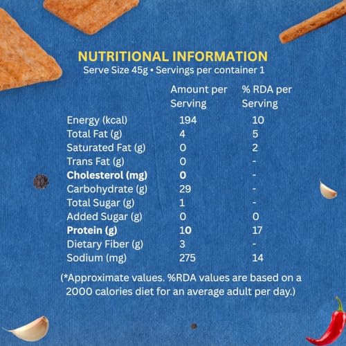 Image of The Baker's Dozen Protein Chips Masala Mania, 45G