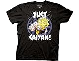 Ripple Junction Dragon Ball Z Just Saiyan Adult T-Shirt Large Black
