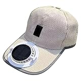 Ventilador para Sombrero: Refrigeración Manos Libres para Comodidad Al Aire Libre, Diseño Deportivo Transpirable con Visera Doble, Batería Recargable USB + Panel De Asistencia Solar, Marco De
