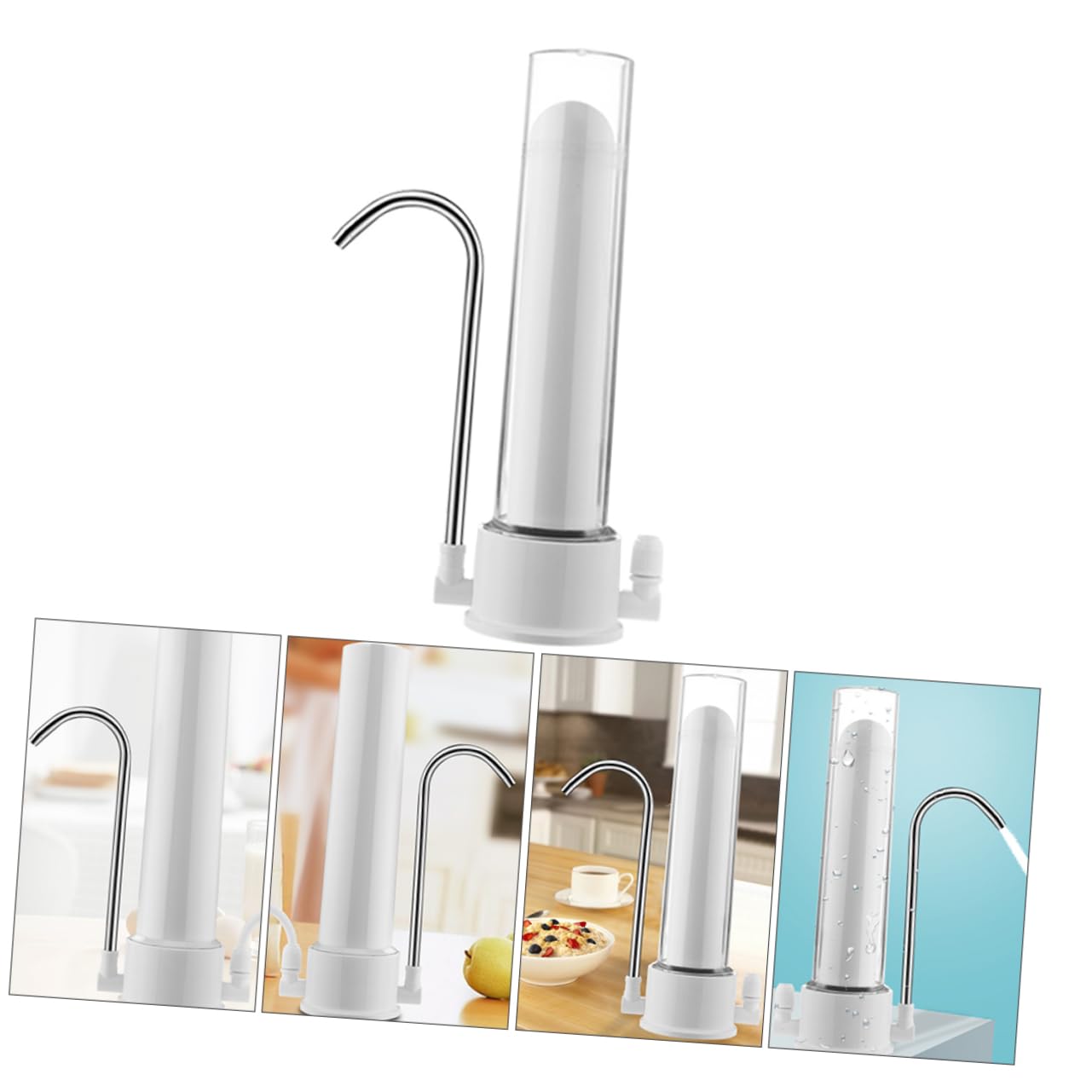 Homoyoyo 1 Set Purificateur D'eau à Robinet Comptoir Filtre Eau Potable à Filtration Physique Système de Purification Adaptable