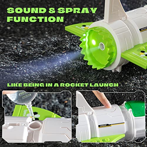 Jomifin Spaceship Toy For Boys, Space Shuttle Toys With Lights&Sound, 3 Astronauts Figure, Openable Cockpit, Spray Exhaust, Astro Venture Space Playset With Lunar Car #TOP1