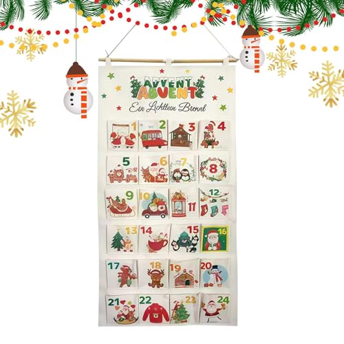 Calendrier de l'Avent en tissu à garnir pour offrir de jolies surprises