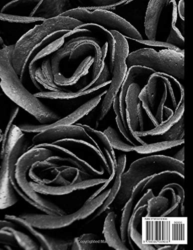 Black Roses Notebook. Romantic Goth and Dark Wave Journal, Diary and Compotition Book. 100 lined Pages, Large - (8.5'' x 11'') - Image 2