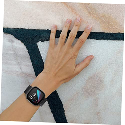Correa de Reloj de Cuero Antitranspirante Pulsera Cómoda Sin Rozaduras para Reloj Sense 4