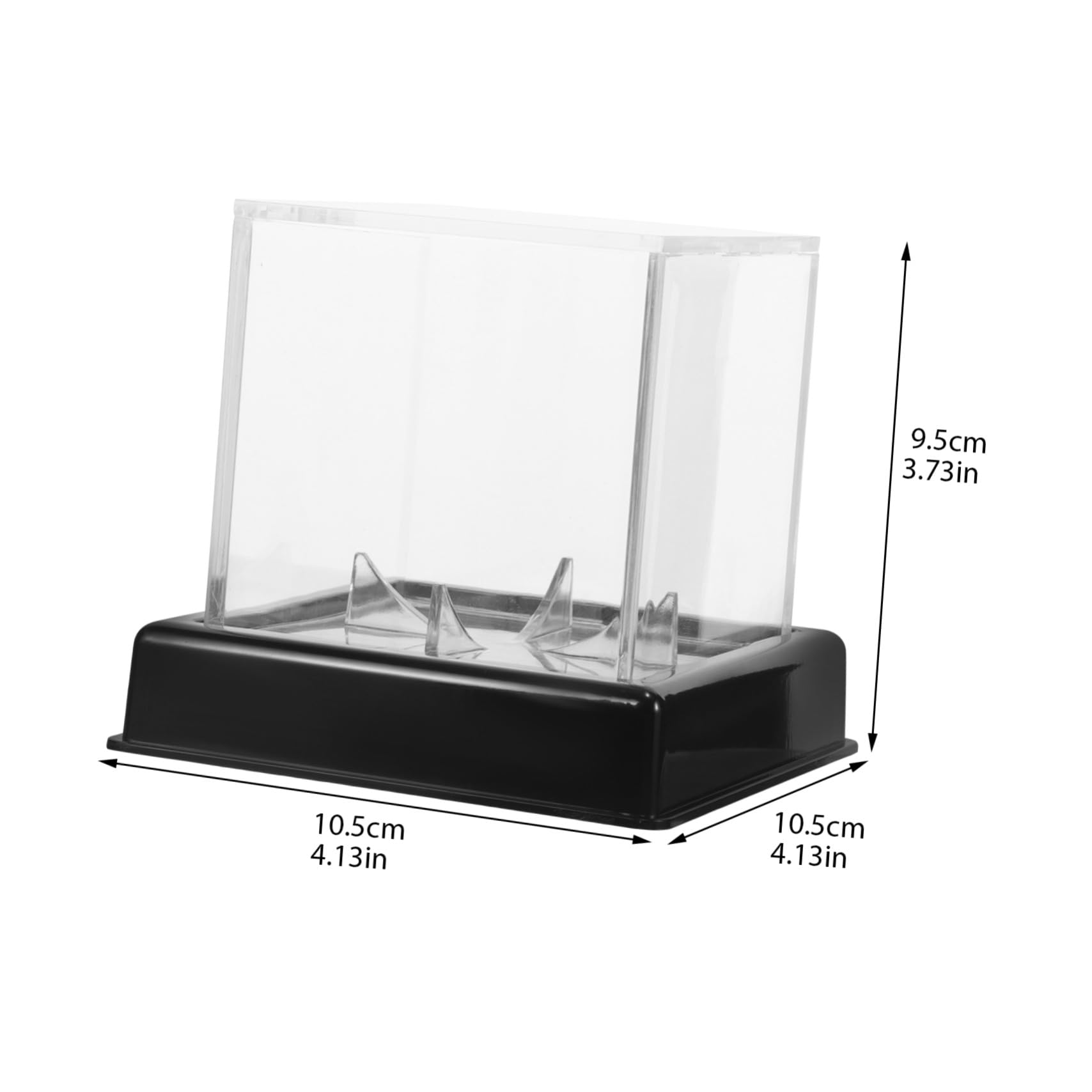 Vitrine Transparente Carrée Protège et Maintient Les Balles de Sport en Place en Plastique Noir Base Boîte Pratique et Élégante pour Baseball