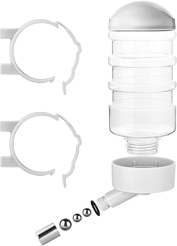 Miniatura 4 de Botella de agua potable para perros sin goteo para jaula de perrera, a prueba de fugas, dispensador de 13.5 fl oz, fuente de alimentación automática