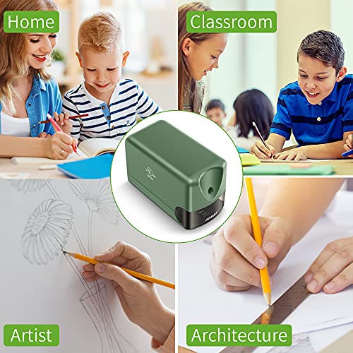 Electric Pencil Sharpener Heavy Duty, Afmat Pencil Sharpener Electric For Classroom, Ul Listed Plug In Pencil Sharpener For 6.5-8Mm No.2/Colored Pencils, W/Upgraded Helical Blade(Sharpen 10000 Times) #TOP6
