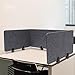 Clamp-On Acoustic Desk Divider, Table Mounted Privacy Panel Sound Proof Dividers - 2 x Long Panel - 47.25x16In + 4X Short Panel - 23.6x16In Library & Office Furniture Partition