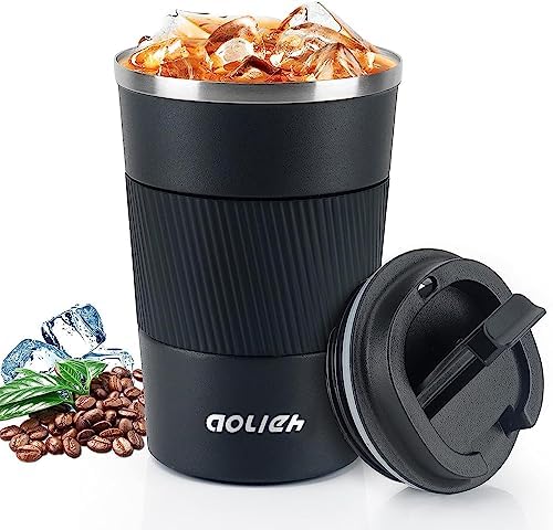 Travel Mug 380 ml, Insulated Coffee Cup with Lid, Reusable Stainl...