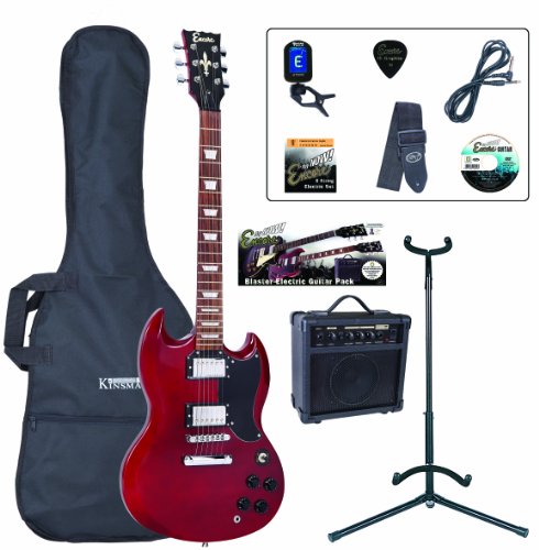 Encore E69CR Pack de Guitare électrique Cherry red - Les Beatles, Paul McCartney, John Lennon, RIngo Starr, George Harrison Encore E69CR Pack de Guitare électrique Cherry red – Image 3