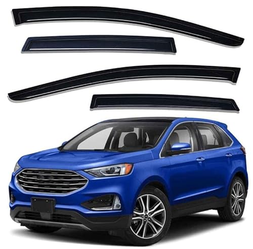 Puermto 94930 Sunproof Waterproof Side Window Wind Deflector, 4Pcs Protective Replacements Rain Guards Set, Window Visor Fit For 2015-2022 Ford Edge #TOP3