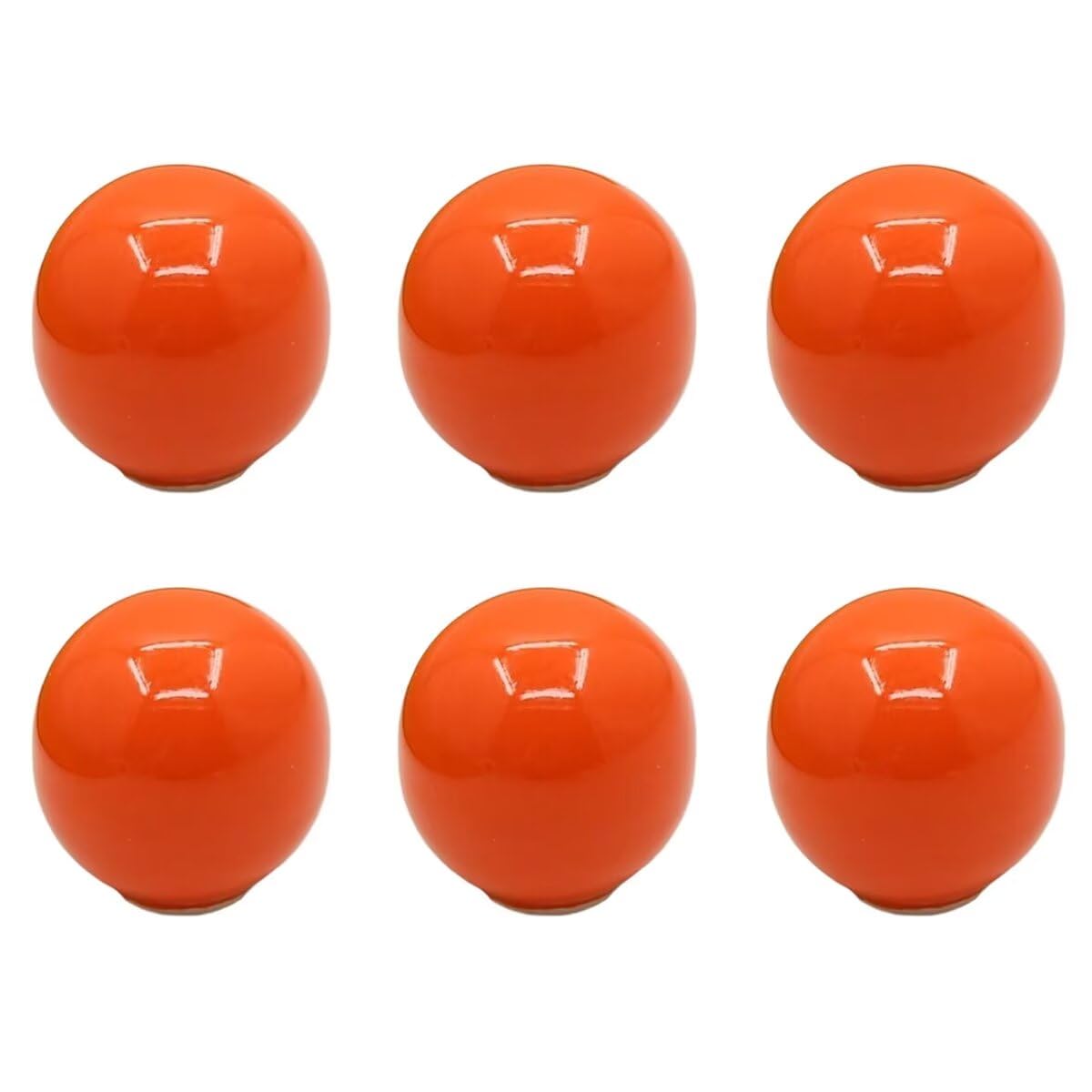 Maniglie per mobili Set di 6, pomelli in Ceramica a Forma di Palla Arancione Viti Diametro 33 mm Rotondo Mobili per Ufficio e casa Mobili da Cucina, cassetti Ante per armadi