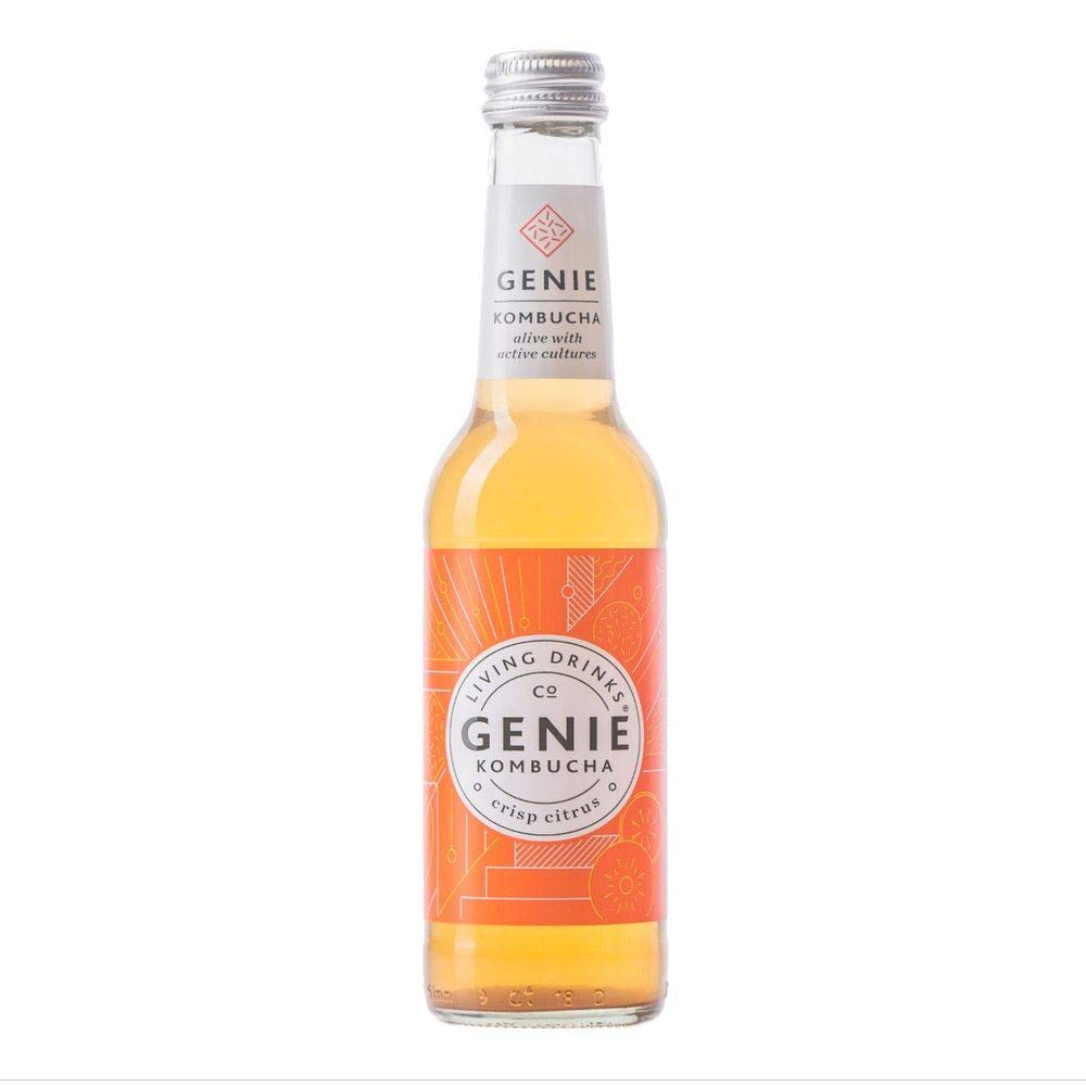 Genie Kombucha Sweet Citrus Kombucha Fermented Cultures No Added