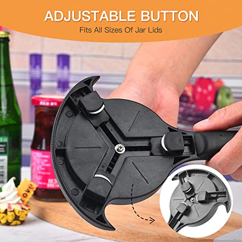 Adjustable Jar Opener For Weak Hands, Effortless Jar Lid Opener For Seniors With Arthritis, 3-In-1 Multifunctional Lid Opener For Jars Bottles Cap Cans #TOP3