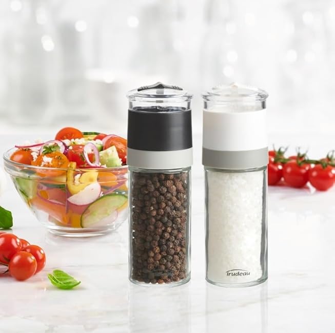 Trudeau ST/2 Mini Grinders - Set of 6, Compact & Durable Spice Grinders, CDU Display