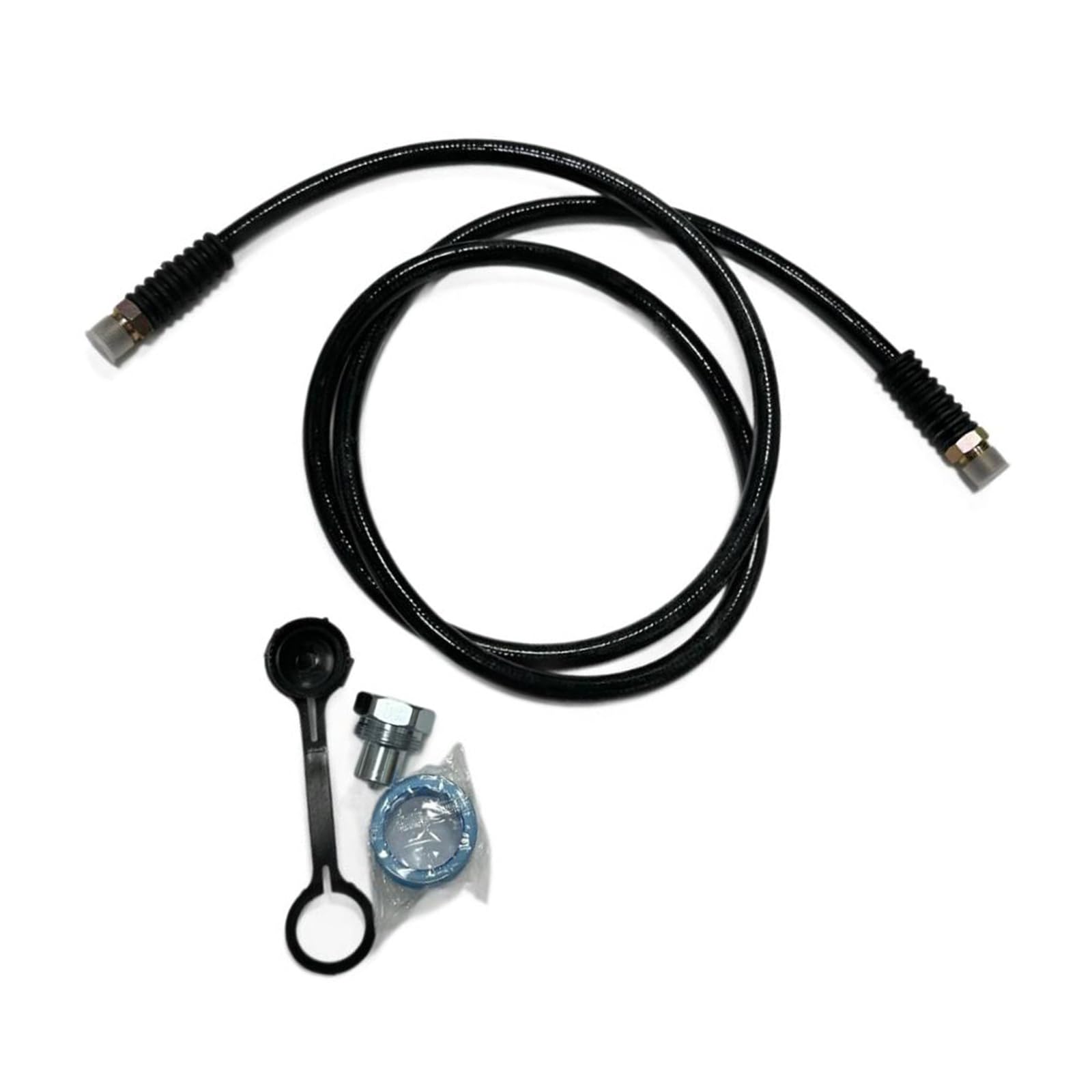 Manguera hidráulica de presión CH604 con acoplador de 3/8 pulgadas, cinta para tubería y tapas de acoplador, reemplazo de conjunto de manguera, hidráulica de compatibilidad